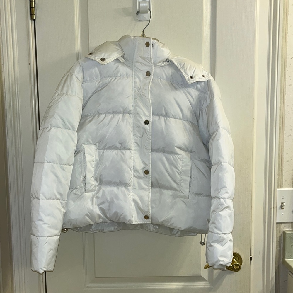 Women’s Sebby Collection White Puffer Jacket Size Small